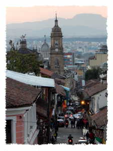 Straßen in La Candelaria in Bogotá