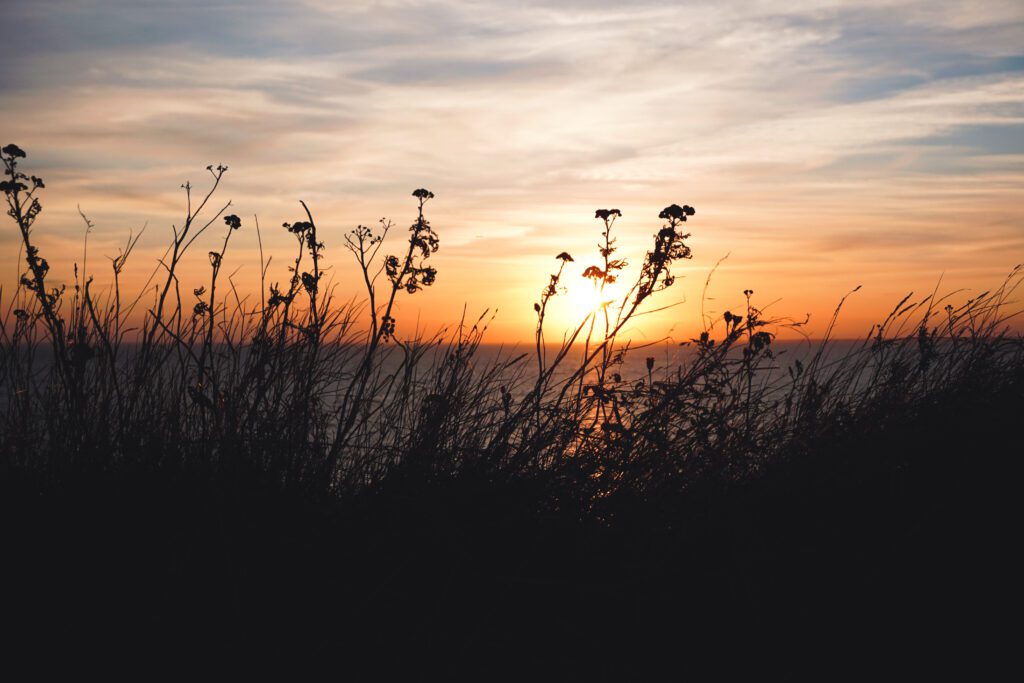 Den Moment genießen mit einem Sonnenuntergang