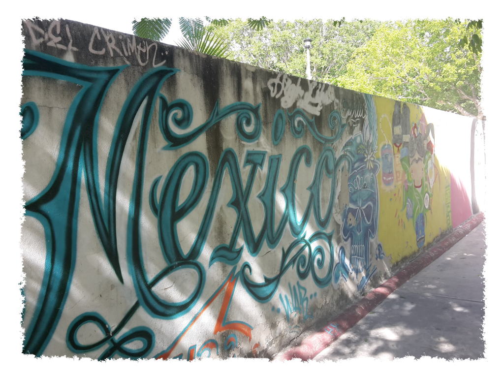 Mexiko Graffiti in Puerto Morelos