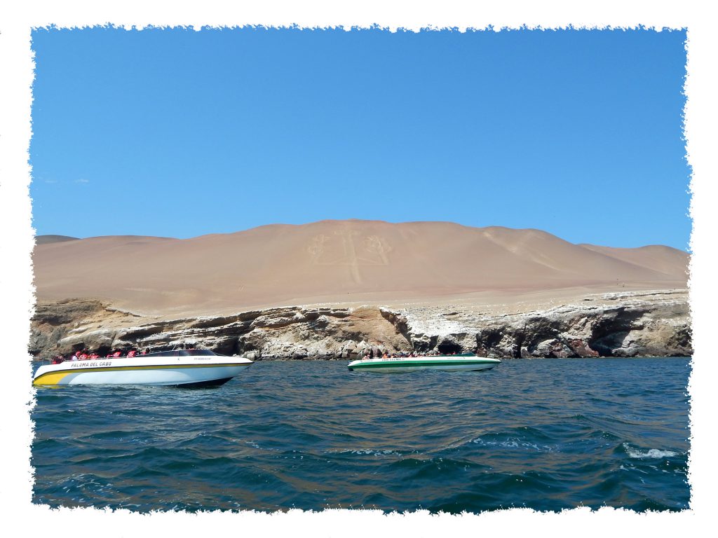 Paracas Symbol in Sand Islas Ballestas