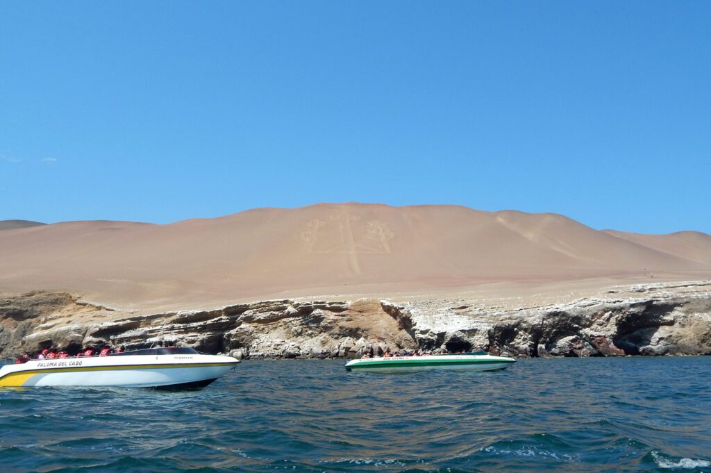 Paracas Symbol in Sand Islas Ballestas