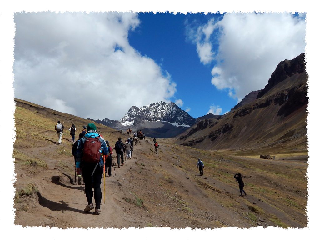 Anstieg zum Rainbow Mountain