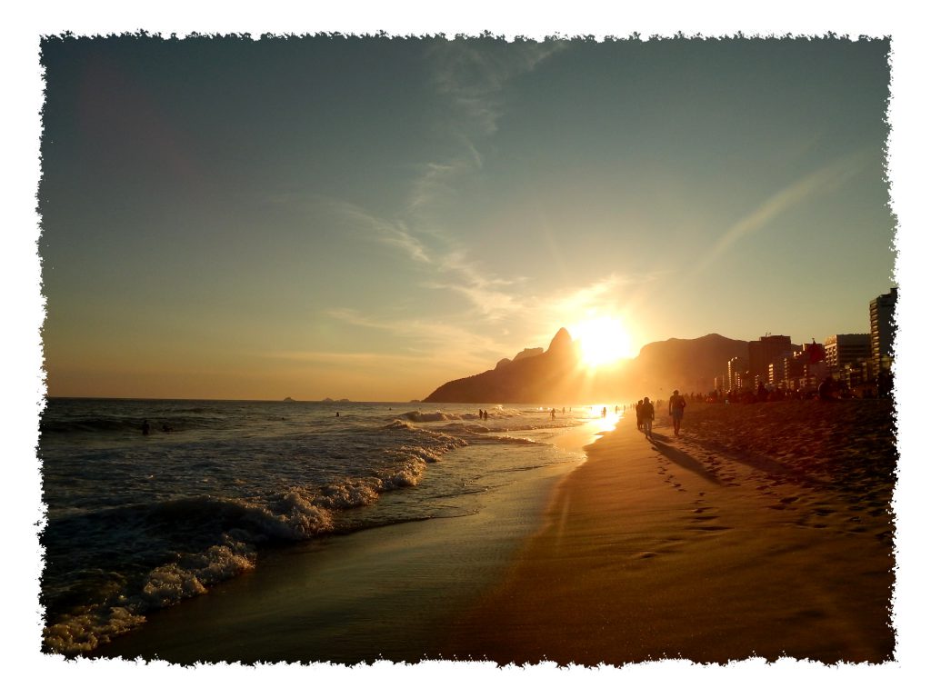 Sonnenuntergang in Ipanema, Rio de Janeriro