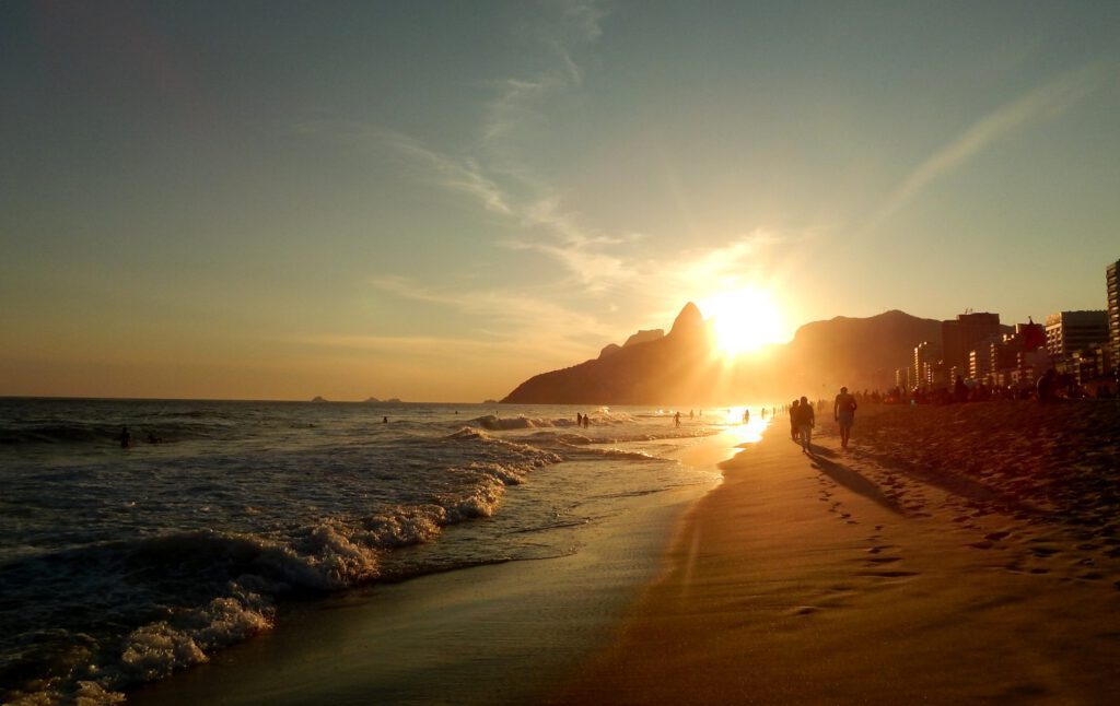 Sonnenuntergang in Ipanema, Rio de Janeriro
