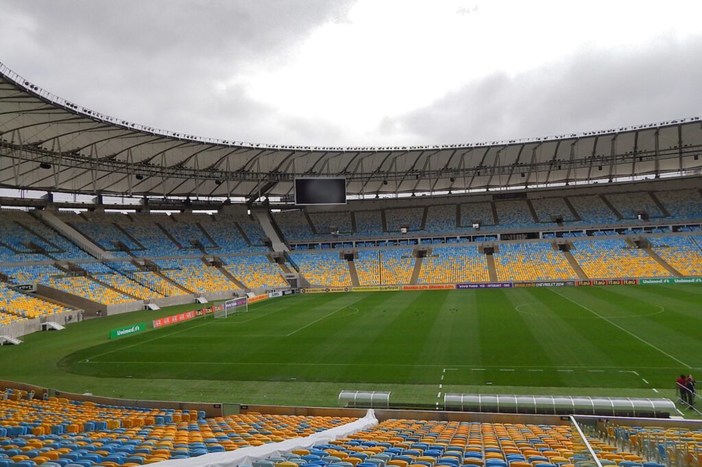 Leeres Maracana Stadion in Rio de Janeiro